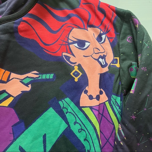 💜🎃  Disney Hocus Pocus. Sanderson Sisters/Binx long sleeve Reversible Sweater - Picture 3 of 15